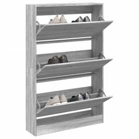 Zapatero de madera de ingeniería gris Sonoma 80x21x125,5 cm von , Schuhregale und Schuhorganisatoren - Ref: Foro24-839929, Pr...