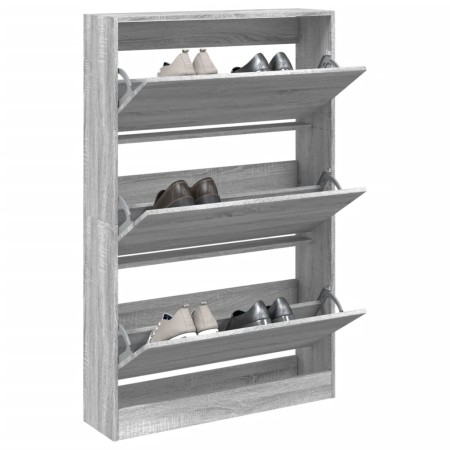 Zapatero de madera de ingeniería gris Sonoma 80x21x125,5 cm von , Schuhregale und Schuhorganisatoren - Ref: Foro24-839929, Pr...