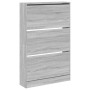 Zapatero de madera de ingeniería gris Sonoma 80x21x125,5 cm von , Schuhregale und Schuhorganisatoren - Ref: Foro24-839929, Pr...
