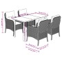 Set comedor de jardín 5 pzas con cojines ratán sintético beige by , Garden sets - Ref: Foro24-3211971, Price: 574,27 €, Disco...