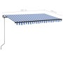 Manuell einziehbare Markise mit blauer und weißer LED 400x350 cm von vidaXL, Markisen - Ref: Foro24-3069181, Preis: 424,01 €,...