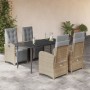 Set comedor de jardín 5 pzas con cojines ratán sintético beige von , Gartensets - Ref: Foro24-3212587, Preis: 639,57 €, Rabat...