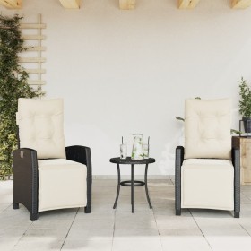 Sillones reclinables jardín con reposapiés 2 uds ratán PE negro von , Gartenstühle - Ref: Foro24-365240, Preis: 232,47 €, Rab...
