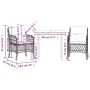 Mesita y sillas con cojines 3 piezas ratán sintético negro by , Garden sets - Ref: Foro24-3212096, Price: 274,61 €, Discount: %
