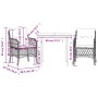 Sillas y mesita de jardín con cojines 3 piezas ratán PE gris von , Gartensets - Ref: Foro24-3212124, Preis: 308,44 €, Rabatt: %