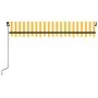Manual retractable awning with yellow and white LED 350x250 cm by vidaXL, Awnings - Ref: Foro24-3069083, Price: 430,91 €, Dis...