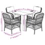 Set comedor de jardín 5 piezas y cojines ratán sintético marrón von , Gartensets - Ref: Foro24-3212118, Preis: 431,99 €, Raba...