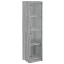 Aparador con puertas de vidrio gris Sonoma 35x37x142 cm de , Aparadores - Ref: Foro24-836439, Precio: 121,23 €, Descuento: %