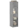 Aparador con puertas de vidrio gris Sonoma 35x37x142 cm de , Aparadores - Ref: Foro24-836439, Precio: 121,23 €, Descuento: %