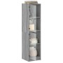 Aparador con puertas de vidrio gris Sonoma 35x37x142 cm de , Aparadores - Ref: Foro24-836439, Precio: 121,23 €, Descuento: %
