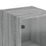 Aparador con puertas de vidrio gris Sonoma 35x37x142 cm de , Aparadores - Ref: Foro24-836439, Precio: 121,23 €, Descuento: %