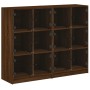 Estantería con puertas madera marrón roble 136x37x109 cm de , Aparadores - Ref: Foro24-3206516, Precio: 240,79 €