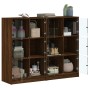 Estantería con puertas madera marrón roble 136x37x109 cm by , Sideboards - Ref: Foro24-3206516, Price: 240,97 €, Discount: %