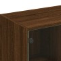 Estantería con puertas madera marrón roble 136x37x109 cm by , Sideboards - Ref: Foro24-3206516, Price: 240,97 €, Discount: %