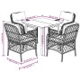 Set comedor de jardín 5 piezas con cojines ratán sintético gris von , Gartensets - Ref: Foro24-3212132, Preis: 469,86 €, Raba...
