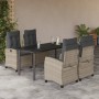 Set comedor de jardín 5 pzas cojines ratán sintético gris claro by , Garden sets - Ref: Foro24-3212856, Price: 591,09 €, Disc...