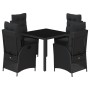 Set de muebles jardín 5 pzas con cojines ratán sintético negro von , Gartensets - Ref: Foro24-3213321, Preis: 669,24 €, Rabat...