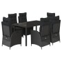 Set de comedor de jardín 7 pzas y cojines ratán sintético negro von , Gartensets - Ref: Foro24-3213323, Preis: 900,40 €, Raba...