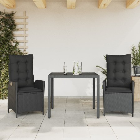 Set comedor de jardín 3 pzas con cojines ratán sintético negro von , Gartensets - Ref: Foro24-3213067, Preis: 355,49 €, Rabat...