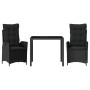 Set comedor de jardín 3 pzas con cojines ratán sintético negro von , Gartensets - Ref: Foro24-3213067, Preis: 355,49 €, Rabat...