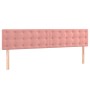 Cama box spring con colchón terciopelo rosa 160x200 cm