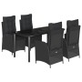 Set de muebles jardín 5 pzas con cojines ratán sintético negro by , Garden sets - Ref: Foro24-3213188, Price: 580,17 €, Disco...