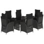 Set de comedor de jardín 7 pzas y cojines ratán sintético negro by , Garden sets - Ref: Foro24-3213115, Price: 814,71 €, Disc...