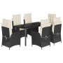 Set de comedor de jardín 7 pzas y cojines ratán sintético negro by , Garden sets - Ref: Foro24-3213169, Price: 778,68 €, Disc...