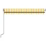 Automatic awning LED wind sensor yellow white 450x300cm by vidaXL, Awnings - Ref: Foro24-3069133, Price: 657,95 €, Discount: %