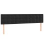 Cama box spring con colchón terciopelo negro 180x200 cm