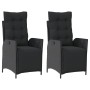Sillones reclinables jardín con reposapiés 2 uds ratán PE negro von , Gartenstühle - Ref: Foro24-365289, Preis: 247,63 €, Rab...
