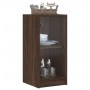 Armario auxiliar puertas de vidrio marrón roble 35x37x75,5 cm by , Sideboards - Ref: Foro24-836405, Price: 51,11 €, Discount: %