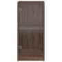 Armario auxiliar puertas de vidrio marrón roble 35x37x75,5 cm by , Sideboards - Ref: Foro24-836405, Price: 51,11 €, Discount: %