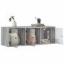 Mueble de pared puertas de vidrio gris Sonoma 102x37x35 cm von , Schließfächer und Lagerschränke - Ref: Foro24-836516, Preis:...