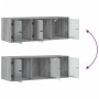 Mueble de pared puertas de vidrio gris Sonoma 102x37x35 cm von , Schließfächer und Lagerschränke - Ref: Foro24-836516, Preis:...
