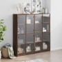 Estantería con puertas madera marrón roble 136x37x142 cm von , Sideboards - Ref: Foro24-3206523, Preis: 246,94 €, Rabatt: %
