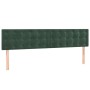 Cama box spring con colchón terciopelo verde oscuro 180x200 cm