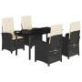 Set de muebles jardín 5 pzas con cojines ratán sintético negro von , Gartensets - Ref: Foro24-3212304, Preis: 564,19 €, Rabat...