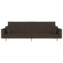 Sofá cama de 2 plazas con dos almohadas tela marrón oscuro by , Sofas - Ref: Foro24-375745, Price: 291,79 €, Discount: %