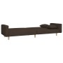 Sofá cama de 2 plazas con dos almohadas tela marrón oscuro by , Sofas - Ref: Foro24-375745, Price: 291,79 €, Discount: %