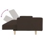 Sofá cama de 2 plazas con dos almohadas tela marrón oscuro by , Sofas - Ref: Foro24-375745, Price: 291,79 €, Discount: %