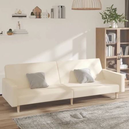 Sofá cama de 2 plazas tela color crema by , Sofas - Ref: Foro24-375730, Price: 262,78 €, Discount: %