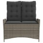 Sillón reclinable de jardín con cojines ratán sintético gris de , Bancos de jardín - Ref: Foro24-368238, Precio: 146,43 €