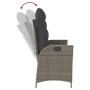 Sillón reclinable de jardín con cojines ratán sintético gris by , garden benches - Ref: Foro24-368238, Price: 146,23 €, Disco...