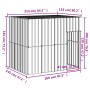 Caseta perros con tejado acero galvanizado gris 214x153x181 cm von , Hundehütten - Ref: Foro24-172371, Preis: 311,51 €, Rabat...