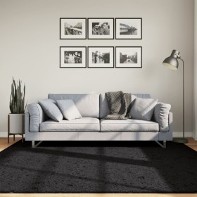 Alfombra peluda de pelo largo moderna PAMPLONA negra 200x200 cm by , Rugs - Ref: Foro24-375282, Price: 81,17 €, Discount: %