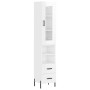Aparador alto madera contrachapada blanco brillo 34,5x34x180 cm by , Sideboards - Ref: Foro24-3199307, Price: 128,33 €, Disco...
