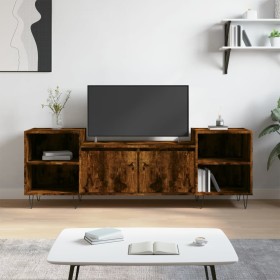 Mueble para TV madera contrachapada roble ahumado 160x35x55 cm de , Muebles TV - Ref: Foro24-831345, Precio: 81,11 €, Descuen...