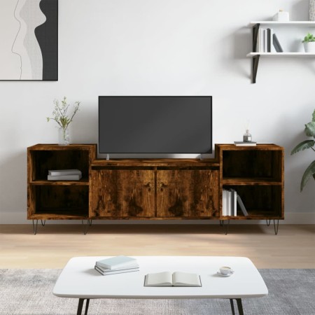 Mueble para TV madera contrachapada roble ahumado 160x35x55 cm de , Muebles TV - Ref: Foro24-831345, Precio: 82,01 €, Descuen...