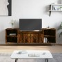 Mueble para TV madera contrachapada roble ahumado 160x35x55 cm de , Muebles TV - Ref: Foro24-831345, Precio: 82,01 €, Descuen...